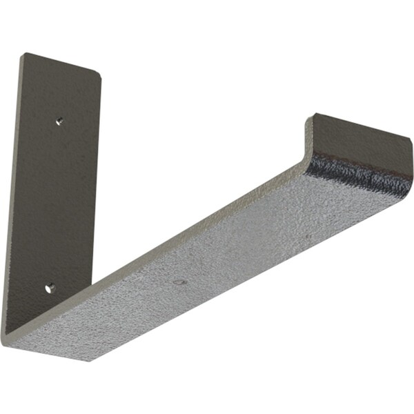 Ekena Millwork Steel Hanging Shelf Bracket, Hammered Gray 2"W x 12"D x 7"H BKTM02X12X07HSHGY - main
